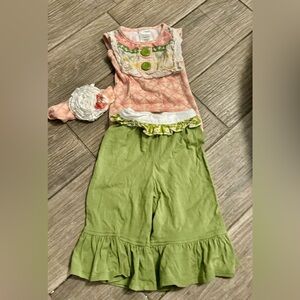 Pernickety girls matching three-piece set size 12 months..